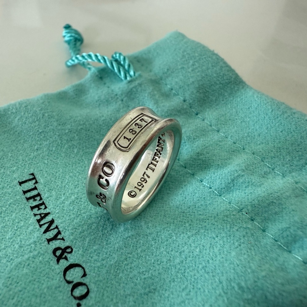 Tiffany & Co. Sterling Silver 1837 Ring Meduim